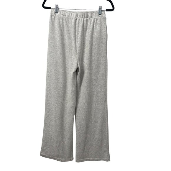 Gray High Rise Elastic Waist Soft Wide-Leg Comfortable Lounge Pants Womens M - Picture 2 of 6